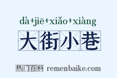 大街小巷是什么意思的图片